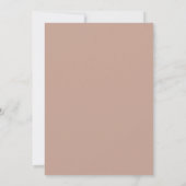 Minimalistisch Floral Monogram Elegant Dusty Pink Save The Date (Achterkant)