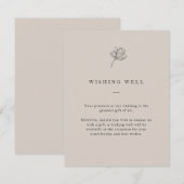 Minimalistisch Floral neutraal goed Informatiekaartje (Voorkant / Achterkant)