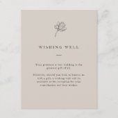 Minimalistisch Floral neutraal goed Informatiekaartje (Voorkant)