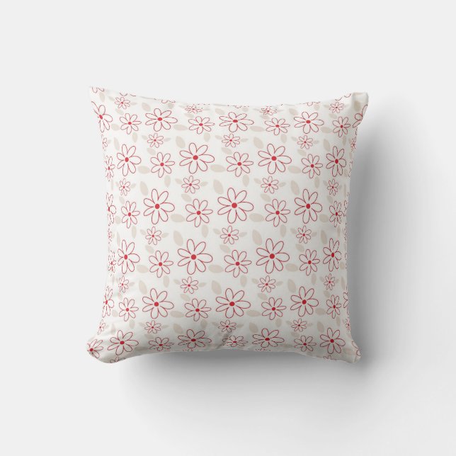 Minimalistisch Floral Pattern Kussen (Voorkant)