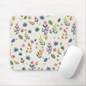 Minimalistisch Floral Pattern Muismat (Met muis)