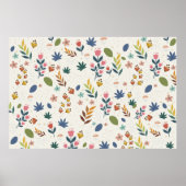 Minimalistisch Floral Pattern Poster (Voorkant)