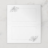 Minimalistisch Floral Plaatskaartje (Buitenkant ongevouwen)