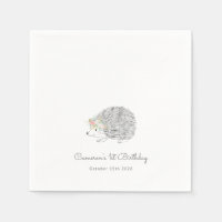Minimalistisch Floral Porcupine Cute, 1ste verjaar