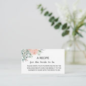 Minimalistisch Floral Recipe voor de Kaart van de  (Staand voorkant)