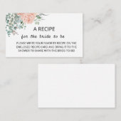 Minimalistisch Floral Recipe voor de Kaart van de  (Voorkant / Achterkant)