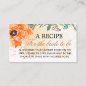 Minimalistisch Floral Recipe voor de Kaart van de  (Voorkant)