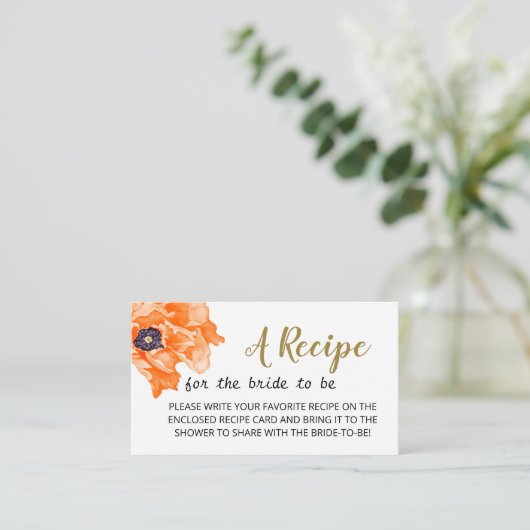 Minimalistisch Floral Recipe voor de Kaart van de  (Staand voorkant)