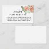 Minimalistisch Floral Recipe voor de Kaart van de  (Voorkant / Achterkant)