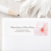 Minimalistisch + Floral Return-adres Waterverf Etiket (Insitu)