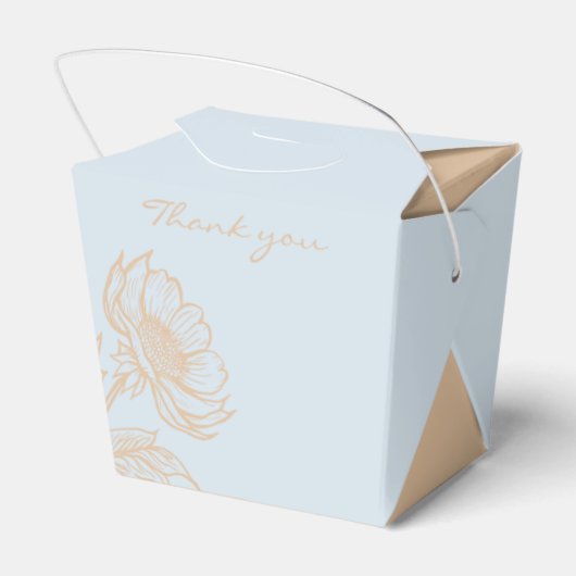 Minimalistisch Floral Wedding Bedankdoosjes (Achterkant)