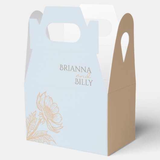 Minimalistisch Floral Wedding Bedankdoosjes (Geopend)