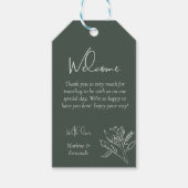 Minimalistisch Floral Wedding Cadeaulabel (Voorkant)