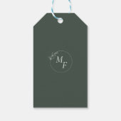 Minimalistisch Floral Wedding Cadeaulabel (Achterkant)