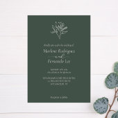 Minimalistisch Floral Wedding Kaart