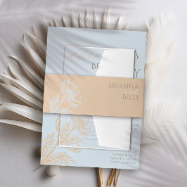 Minimalistisch Floral Wedding Uitnodigingen Wikkel