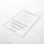 Minimalistisch Folie van Monogram Foto Weddenschap Folie Uitnodiging (Gedraaid)