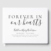 Minimalistisch forenzen in ons hart Herinneringsbe Gastenboek (Voorkant)