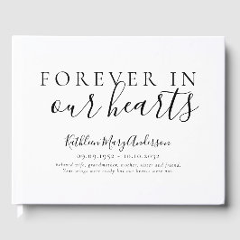 Minimalistisch forenzen in ons hart Herinneringsbe Gastenboek