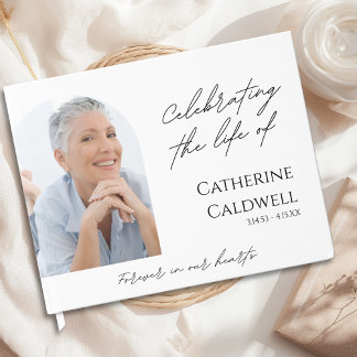 Minimalistisch forever in onze hartfoto begrafenis gastenboek