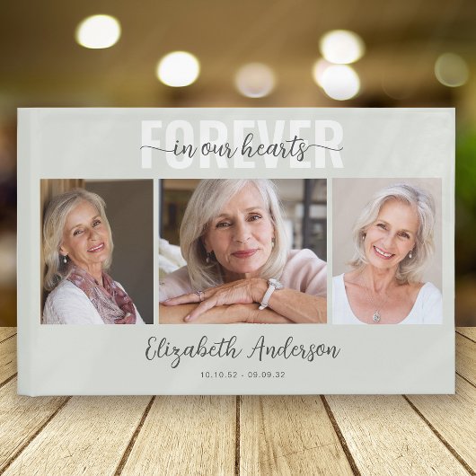 Minimalistisch forever in onze hartfoto begrafenis gastenboek