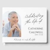 Minimalistisch forever in onze hartfoto begrafenis gastenboek (Voorkant)