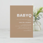 Minimalistisch Formalistisch Bruin BabyQ Baby show Kaart (Staand voorkant)
