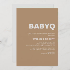 Minimalistisch Formalistisch Bruin BabyQ Baby show Kaart