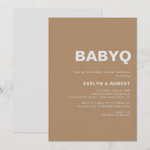 Minimalistisch Formalistisch Bruin BabyQ Baby show Kaart