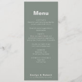 Minimalistisch formeel Groen Berichten Menu Elegan (Voorkant)