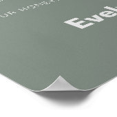 Minimalistisch formeel Groen Bond Honeymoon Fonds Poster (Hoek)