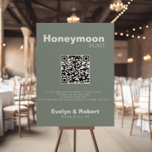Minimalistisch formeel Groen Bond Honeymoon Fonds Poster