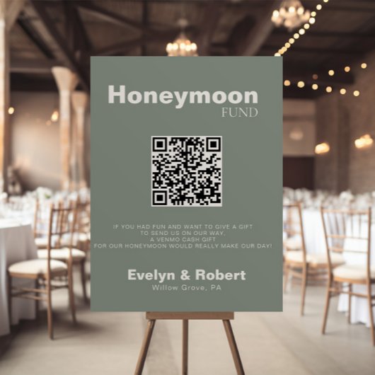 Minimalistisch formeel Groen Bond Honeymoon Fonds Poster