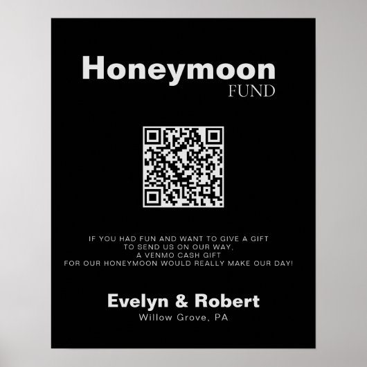 Minimalistisch formeel huwelijksfonds Po Poster (Voorkant)