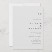 Minimalistisch formeel Initiaal Groene Boda Weddin Kaart (Voorkant)