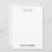 Minimalistisch formeel niets Fancy gewoon liefdesh Kaart (Voorkant)