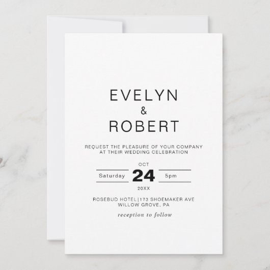 Minimalistisch formeel niets Fancy gewoon liefdesh Kaart (Achterkant)