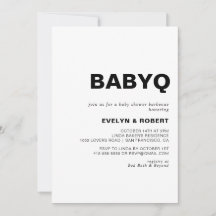 Minimalistisch Formele BabyQ-Baby shower Barbecue