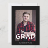 Minimalistisch foto-Afstuderen Aankondiging (Voorkant)