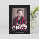 Minimalistisch foto-Afstuderen Aankondiging (Staand voorkant)