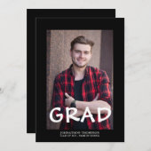 Minimalistisch foto-Afstuderen Aankondiging (Voorkant / Achterkant)