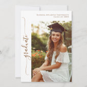 Minimalistisch foto-Afstuderen Afstuderen Aankondiging (Achterkant)