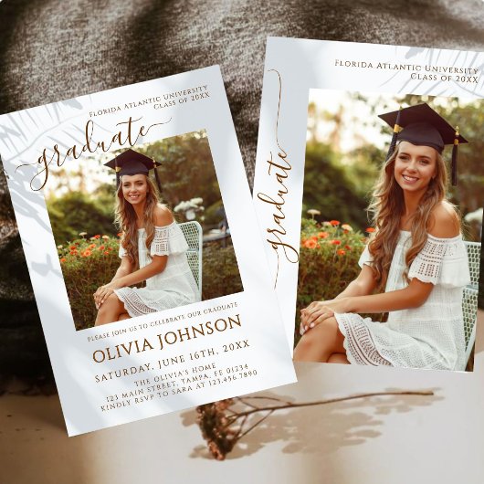 Minimalistisch foto-Afstuderen Afstuderen Aankondiging