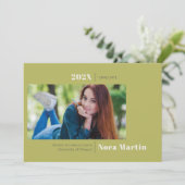 Minimalistisch foto-Afstuderen Avocado Aankondiging (Staand voorkant)