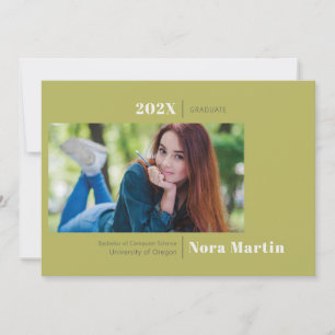 Minimalistisch foto-Afstuderen Avocado Aankondiging