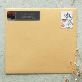 Minimalistisch foto Afstuderen | Grijs adres Etiket