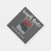 Minimalistisch foto Afstuderen | Grijs Servet (Hoek)