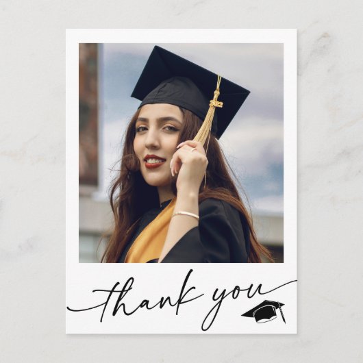 Minimalistisch foto-Afstuderen Hartelijk dank Briefkaart (Voorkant)