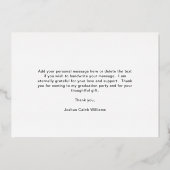 Minimalistisch foto-Afstuderen - Hartelijk dank Folie Uitnodiging (Achterkant)