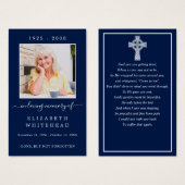 Minimalistisch foto-begrafenis Celtic Prayer Kaart (Voorkant /achterkant)